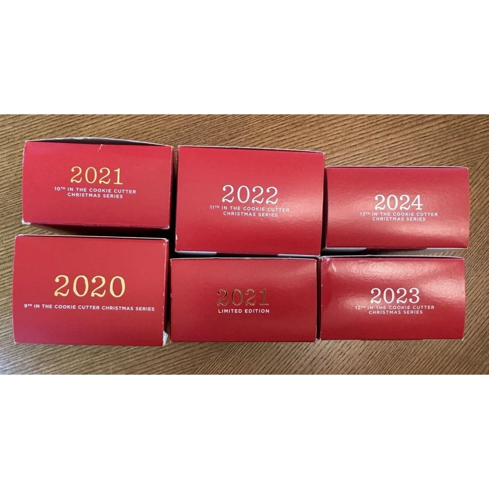 Hallmark Cookie Cutter Christmas 2020-2024 #9-13 + 2021 Limited Lot of 6 -Lot C